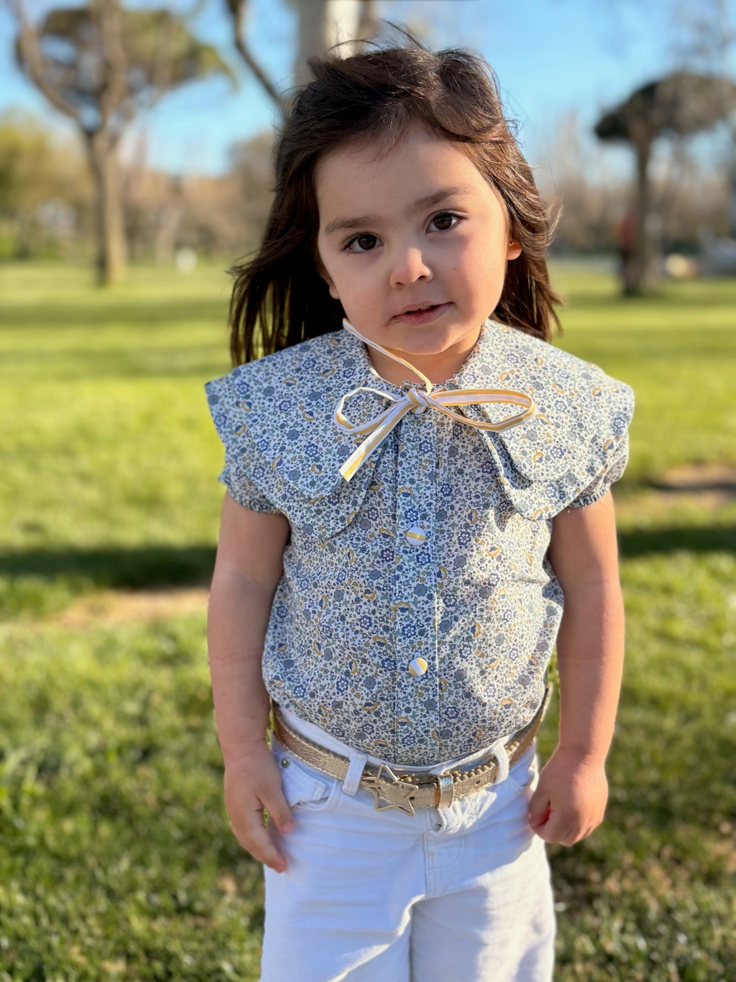 Blusa Doble cuello rayito de sol