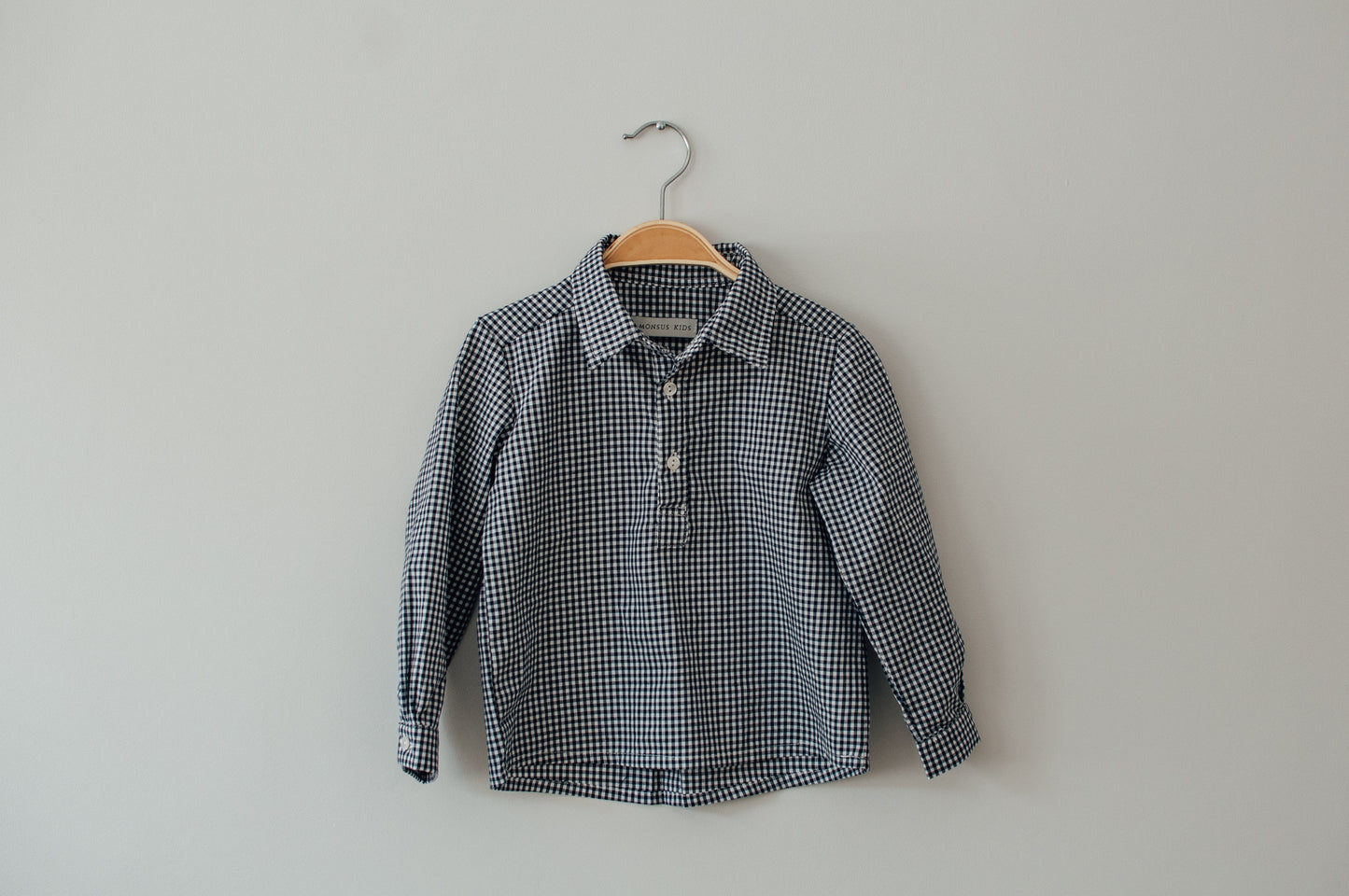 Polera cuadros vichy Navy