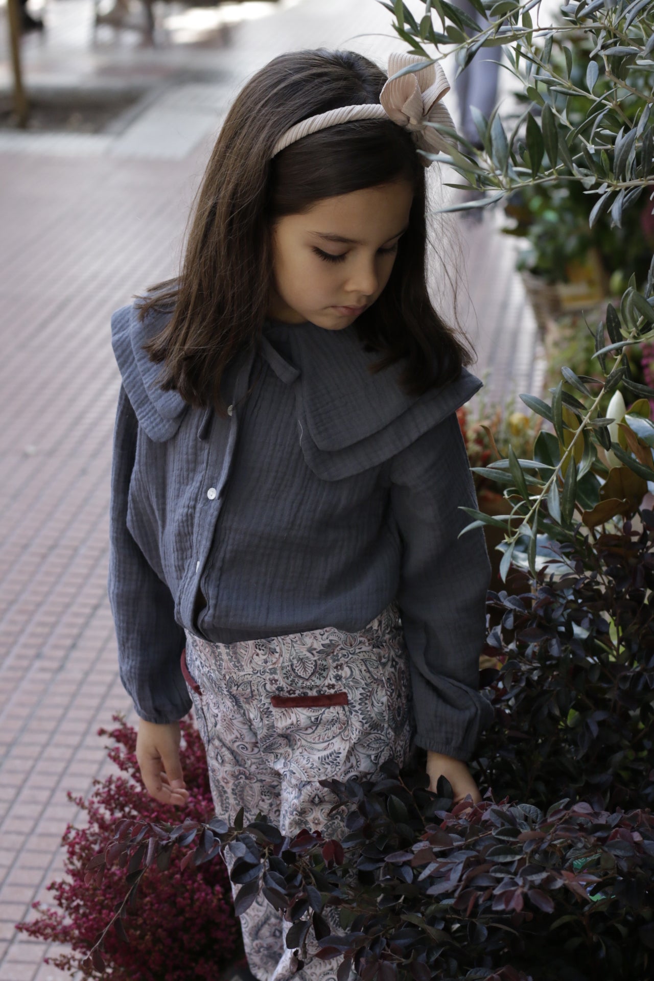 Blusa Doble cuello bambula Gris Marengo