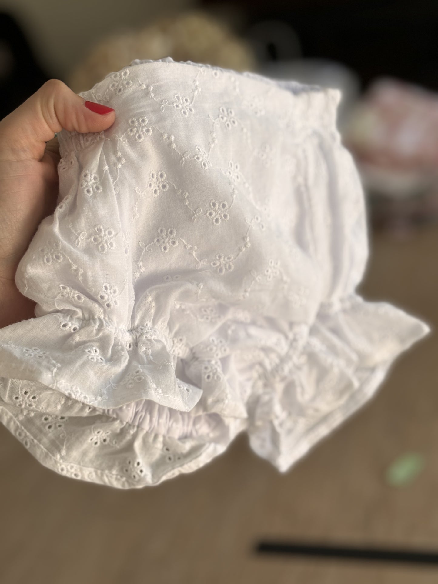Braguita-short Blanco Bordados.