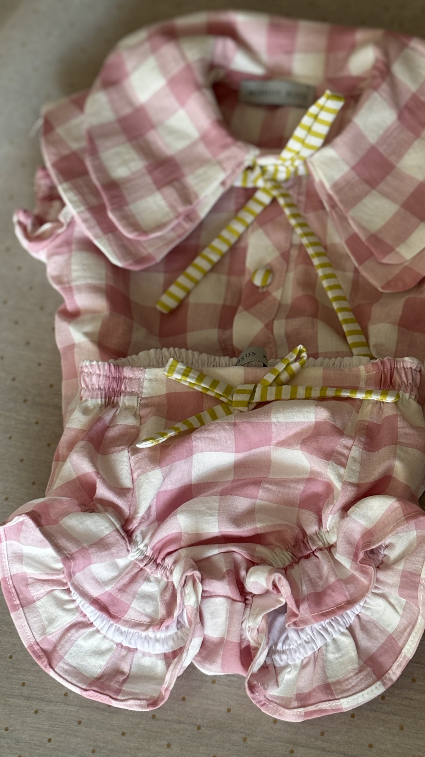 Braguita-short Vichy rosa