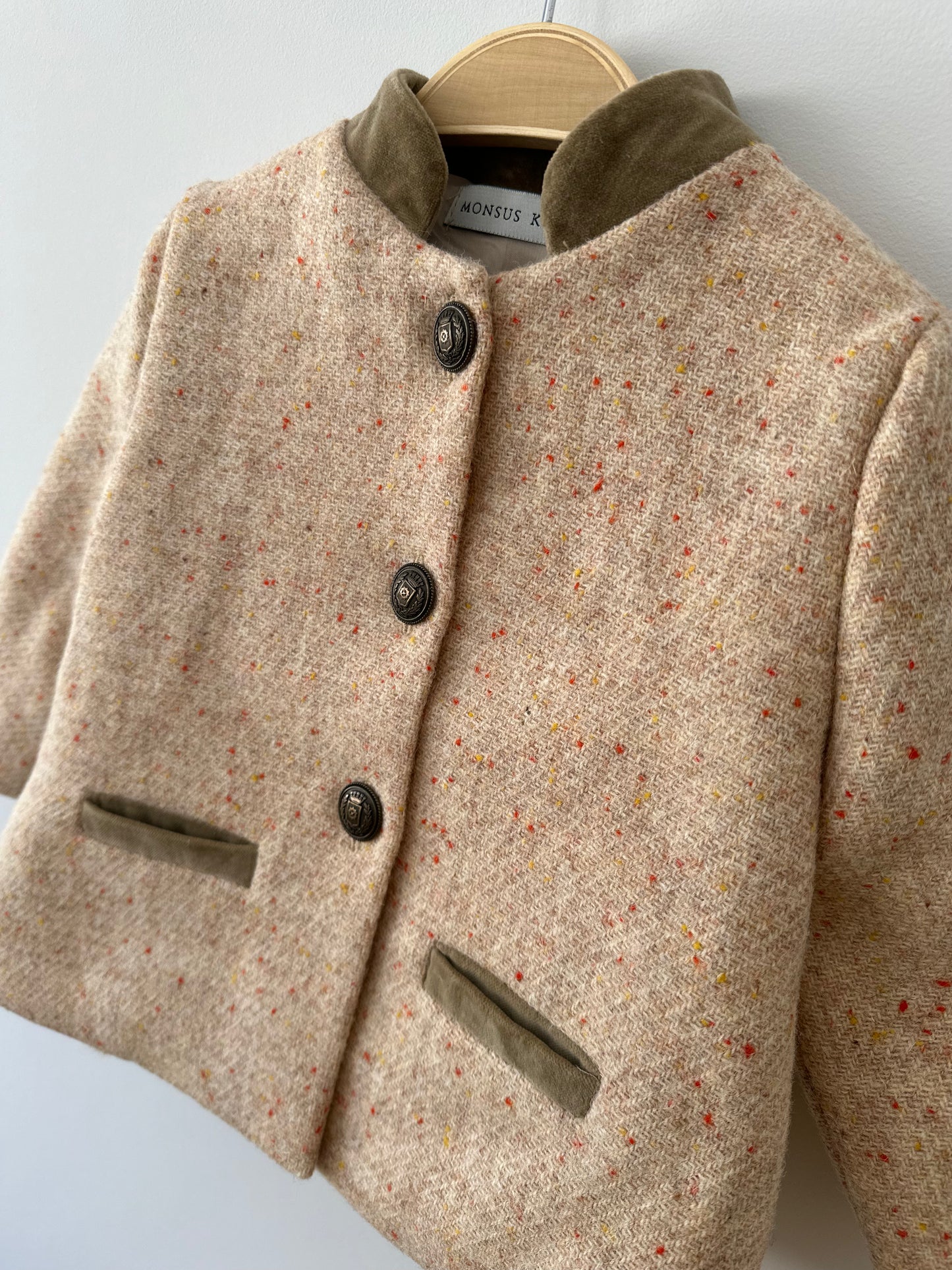 Austriaca Harris Tweed puntitos beige