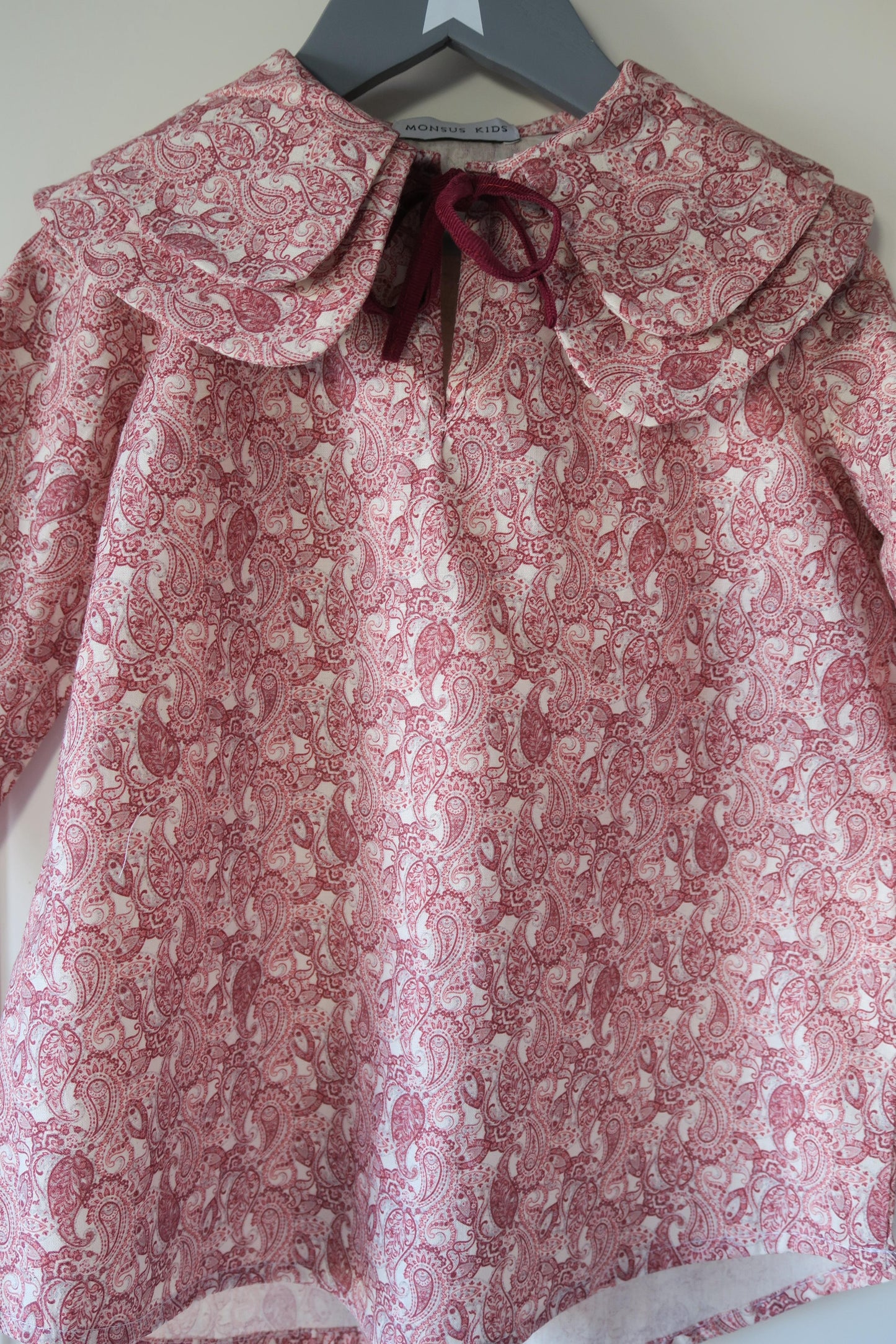 Vestido Paisley burdeos