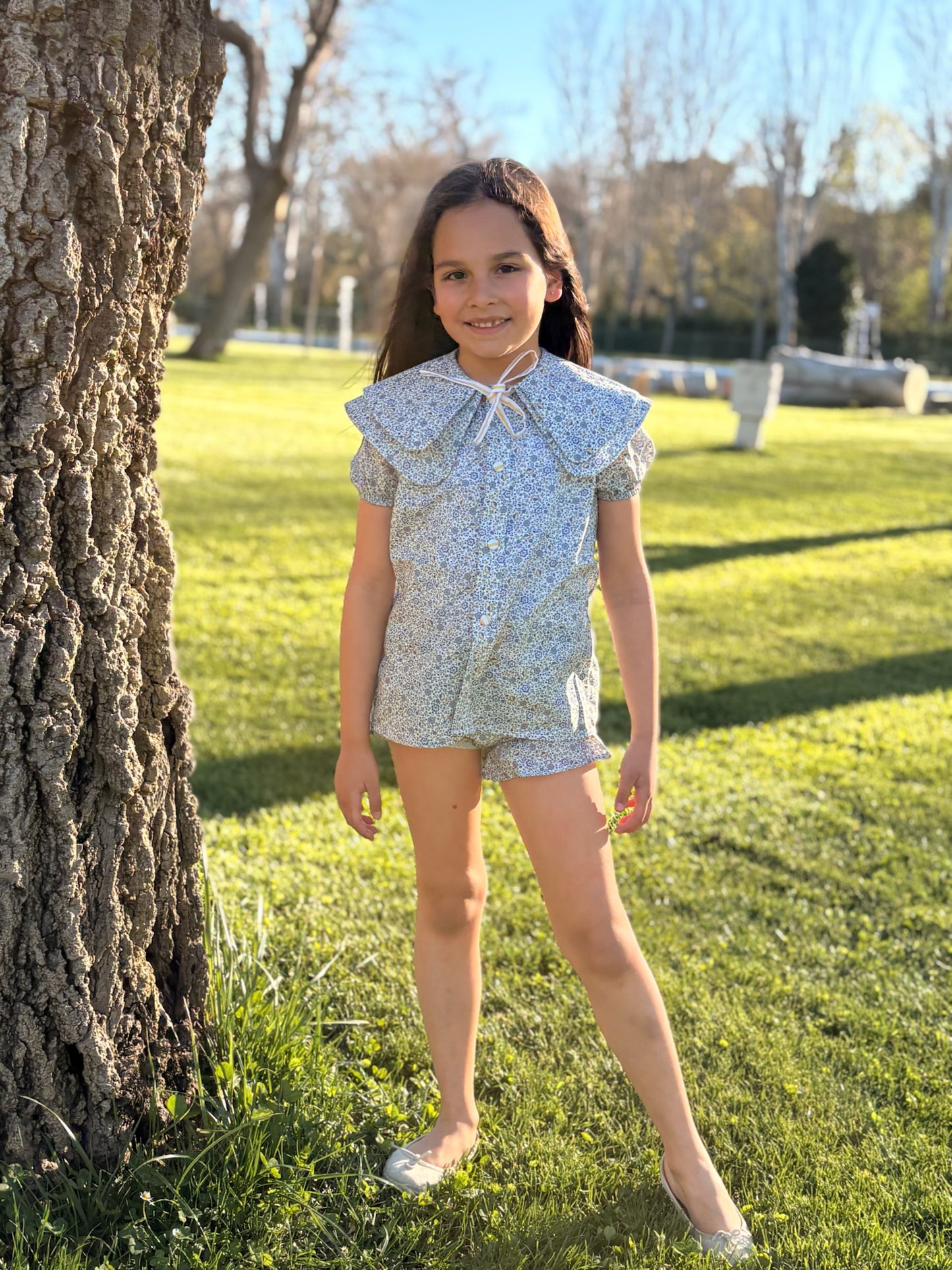 Blusa Doble cuello rayito de sol