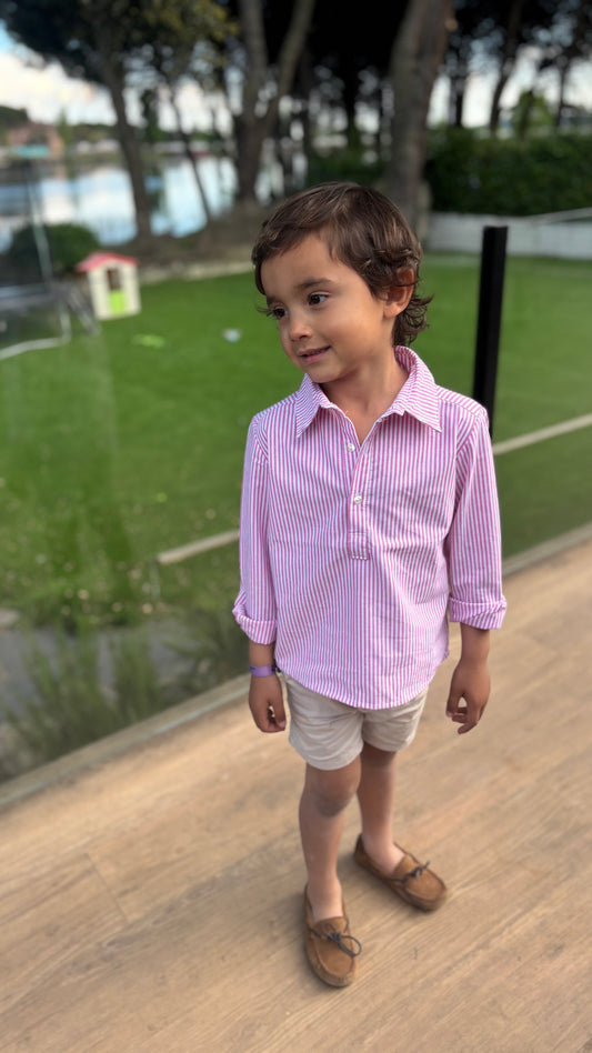 Polera rayitas buganvilla