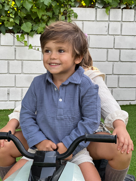 Polera bambula Azul