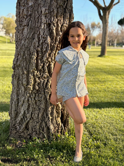 Blusa Doble cuello rayito de sol