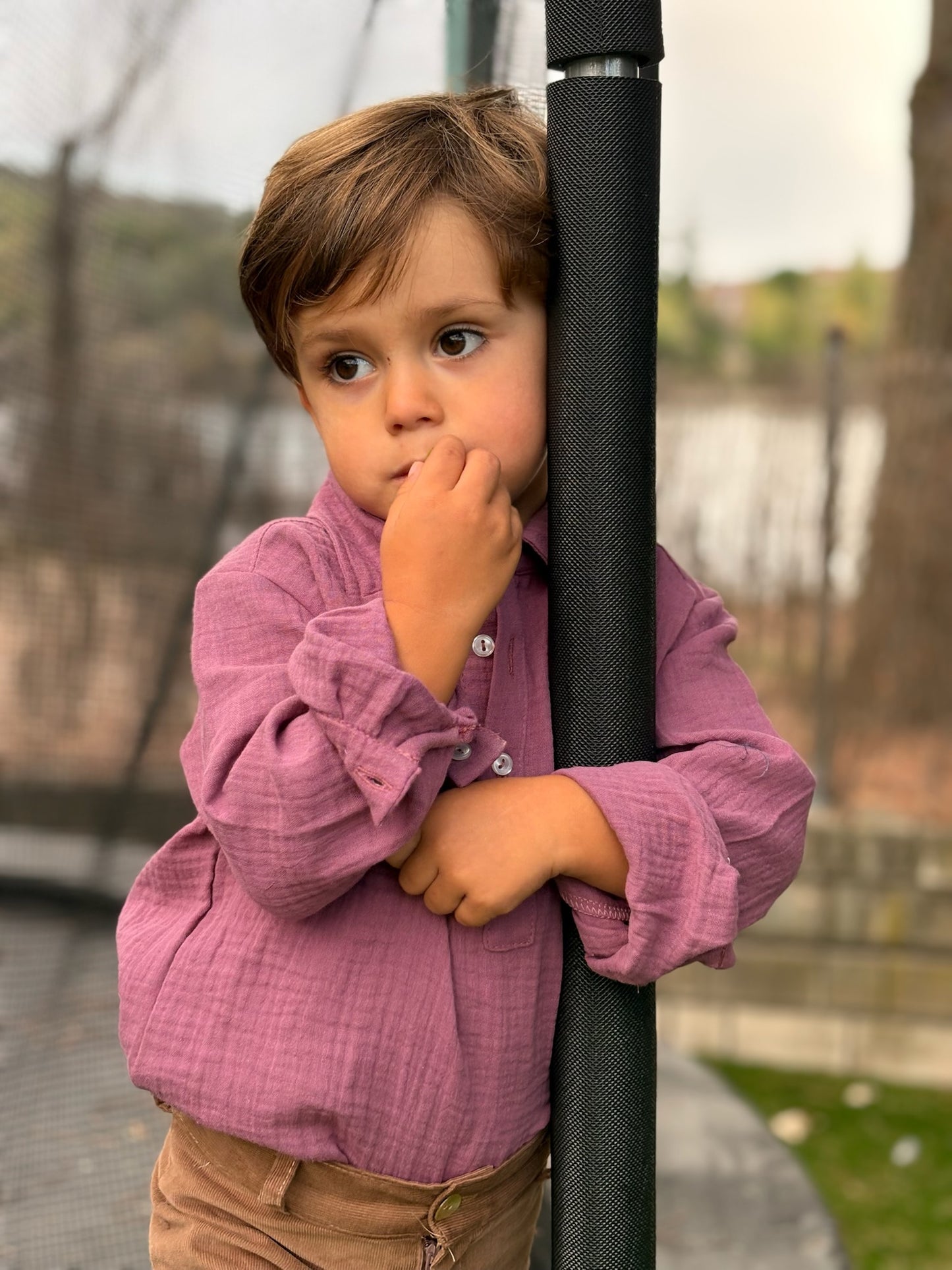 Polera bambula malva