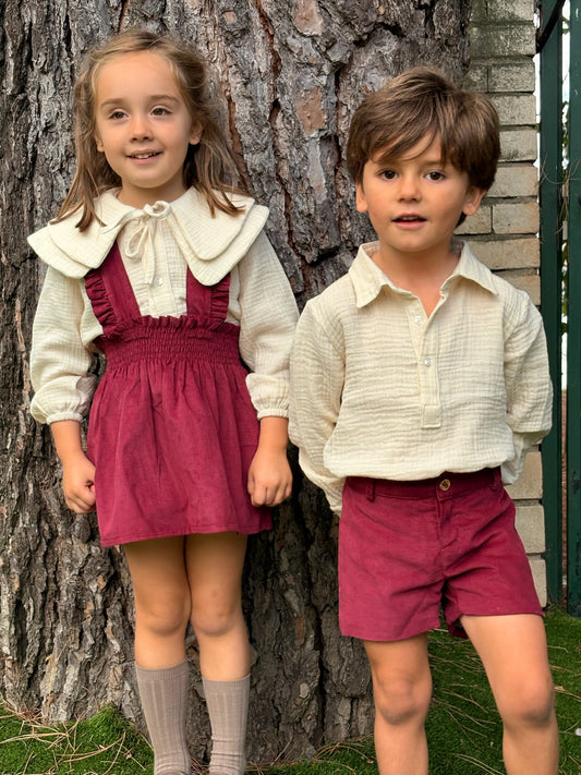 Pantalón micropana granate