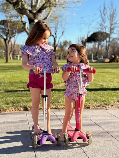 Blusa Doble cuello flores buganvilla