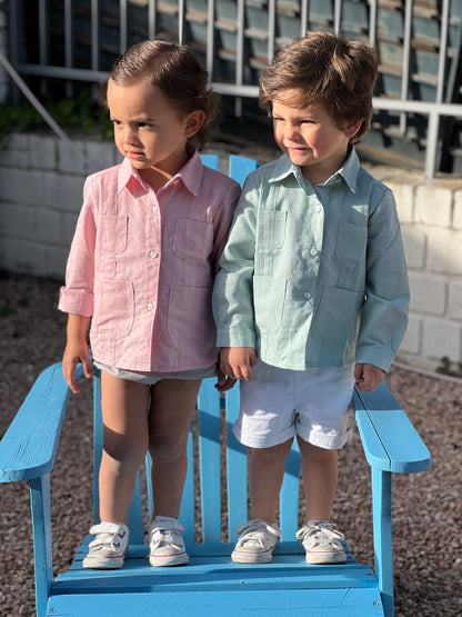 Guayabera LINO ROSA.
