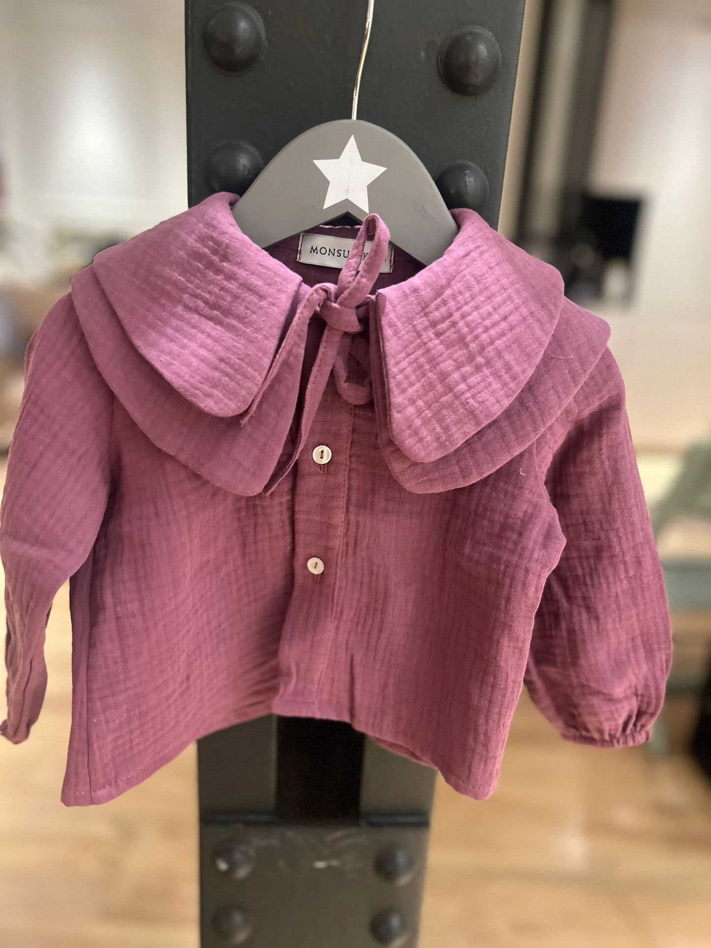 Blusa Doble cuello malva