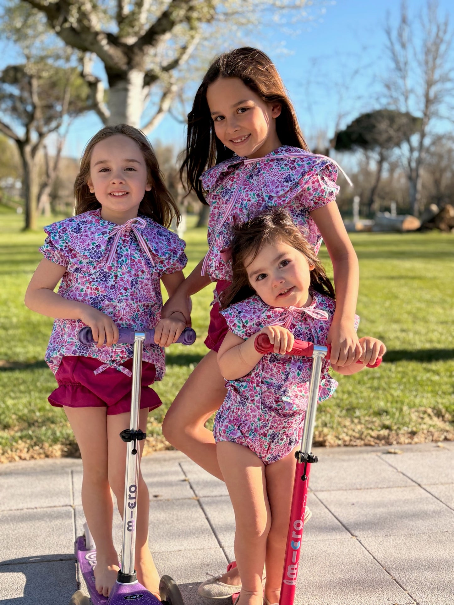 Blusa Doble cuello flores buganvilla