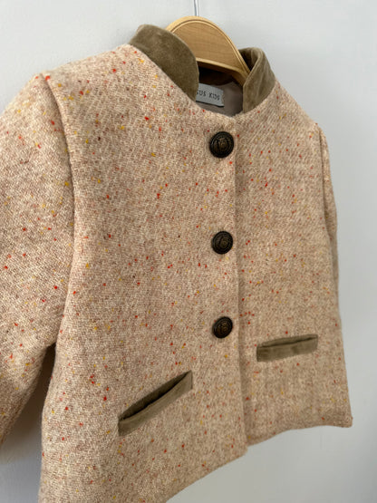 Austriaca Harris Tweed puntitos beige