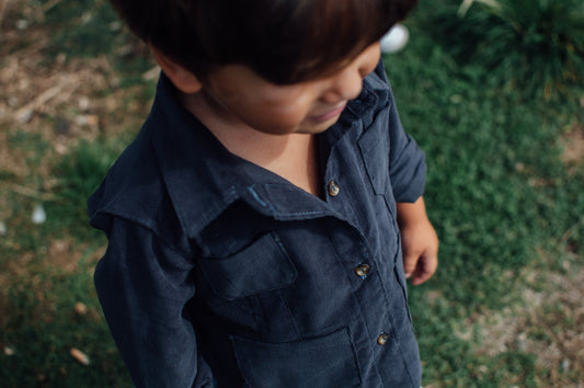 Guayabera Gris Carbón